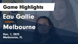 Eau Gallie  vs Melbourne  Game Highlights - Dec. 1, 2023