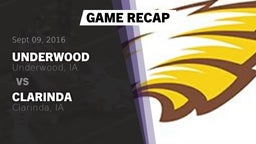 Recap: Underwood  vs. Clarinda  2016