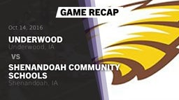 Recap: Underwood  vs. Shenandoah Community Schools 2016