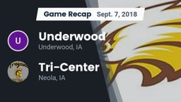 Recap: Underwood  vs. Tri-Center  2018