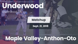 Matchup: Underwood vs. Maple Valley-Anthon-Oto 2018
