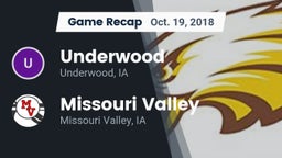 Recap: Underwood  vs. Missouri Valley  2018