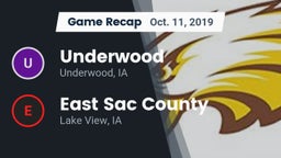 Recap: Underwood  vs. East Sac County  2019