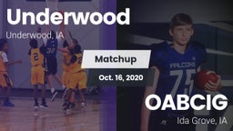 Matchup: Underwood vs. OABCIG  2020