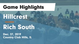 Hillcrest  vs Rich South  Game Highlights - Dec. 27, 2019