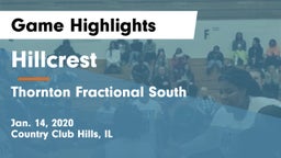 Hillcrest  vs Thornton Fractional South  Game Highlights - Jan. 14, 2020