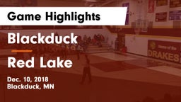 Blackduck  vs Red Lake Game Highlights - Dec. 10, 2018