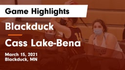 Blackduck  vs Cass Lake-Bena  Game Highlights - March 15, 2021