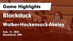 Blackduck  vs Walker-Hackensack-Akeley  Game Highlights - Feb. 11, 2021