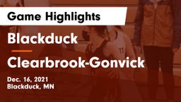 Blackduck  vs Clearbrook-Gonvick  Game Highlights - Dec. 16, 2021