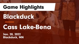 Blackduck  vs Cass Lake-Bena  Game Highlights - Jan. 28, 2022