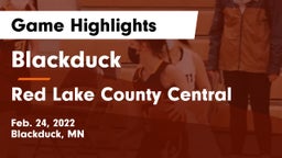 Blackduck  vs Red Lake County Central Game Highlights - Feb. 24, 2022