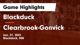 Blackduck  vs Clearbrook-Gonvick  Game Highlights - Jan. 27, 2023