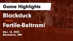 Blackduck  vs Fertile-Beltrami  Game Highlights - Dec. 16, 2023
