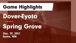 Dover-Eyota  vs Spring Grove  Game Highlights - Dec. 29, 2021