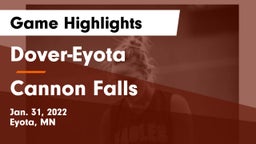 Dover-Eyota  vs Cannon Falls  Game Highlights - Jan. 31, 2022