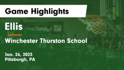 Ellis  vs Winchester Thurston School Game Highlights - Jan. 26, 2023