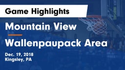 Mountain View  vs Wallenpaupack Area  Game Highlights - Dec. 19, 2018