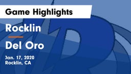 Rocklin  vs Del Oro  Game Highlights - Jan. 17, 2020