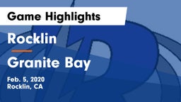 Rocklin  vs Granite Bay  Game Highlights - Feb. 5, 2020