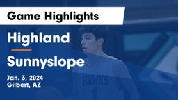 Highland  vs Sunnyslope  Game Highlights - Jan. 3, 2024