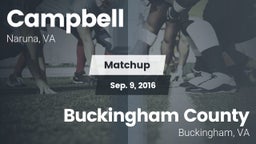 Matchup: Campbell vs. Buckingham County  2016