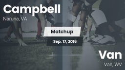 Matchup: Campbell vs. Van  2016