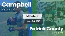 Matchup: Campbell vs. Patrick County  2016