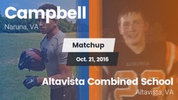 Matchup: Campbell vs. Altavista Combined School  2016