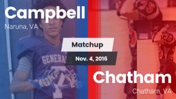 Matchup: Campbell vs. Chatham  2016