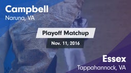 Matchup: Campbell vs. Essex  2016