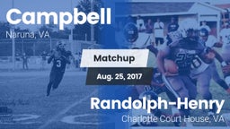 Matchup: Campbell vs. Randolph-Henry  2017
