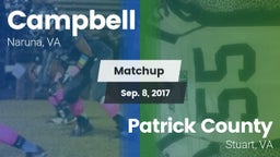 Matchup: Campbell vs. Patrick County  2017