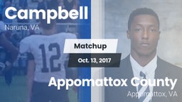 Matchup: Campbell vs. Appomattox County  2017