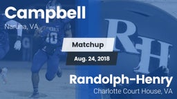 Matchup: Campbell vs. Randolph-Henry  2018