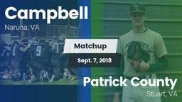 Matchup: Campbell vs. Patrick County  2018