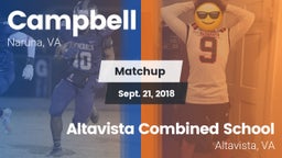 Matchup: Campbell vs. Altavista Combined School  2018