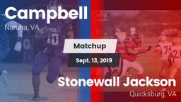 Matchup: Campbell vs. Stonewall Jackson  2019