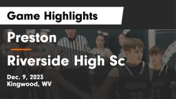 Preston  vs Riverside High Sc Game Highlights - Dec. 9, 2023