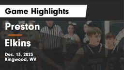 Preston  vs Elkins  Game Highlights - Dec. 13, 2023