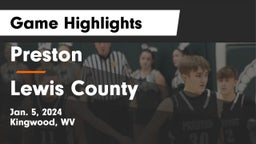 Preston  vs Lewis County  Game Highlights - Jan. 5, 2024