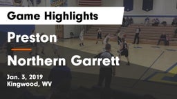 Preston  vs Northern Garrett Game Highlights - Jan. 3, 2019