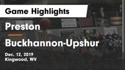 Preston  vs Buckhannon-Upshur  Game Highlights - Dec. 12, 2019