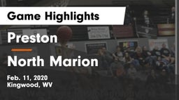 Preston  vs North Marion  Game Highlights - Feb. 11, 2020