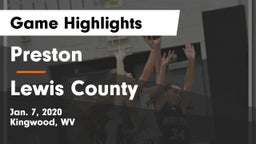 Preston  vs Lewis County  Game Highlights - Jan. 7, 2020