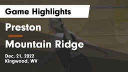 Preston  vs Mountain Ridge  Game Highlights - Dec. 21, 2022