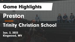Preston  vs Trinity Christian School Game Highlights - Jan. 2, 2023