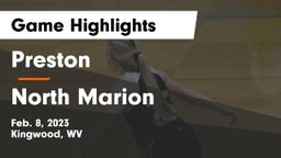 Preston  vs North Marion  Game Highlights - Feb. 8, 2023
