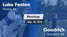 Matchup: Lake Fenton vs. Goodrich  2016