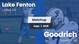 Matchup: Lake Fenton vs. Goodrich  2018